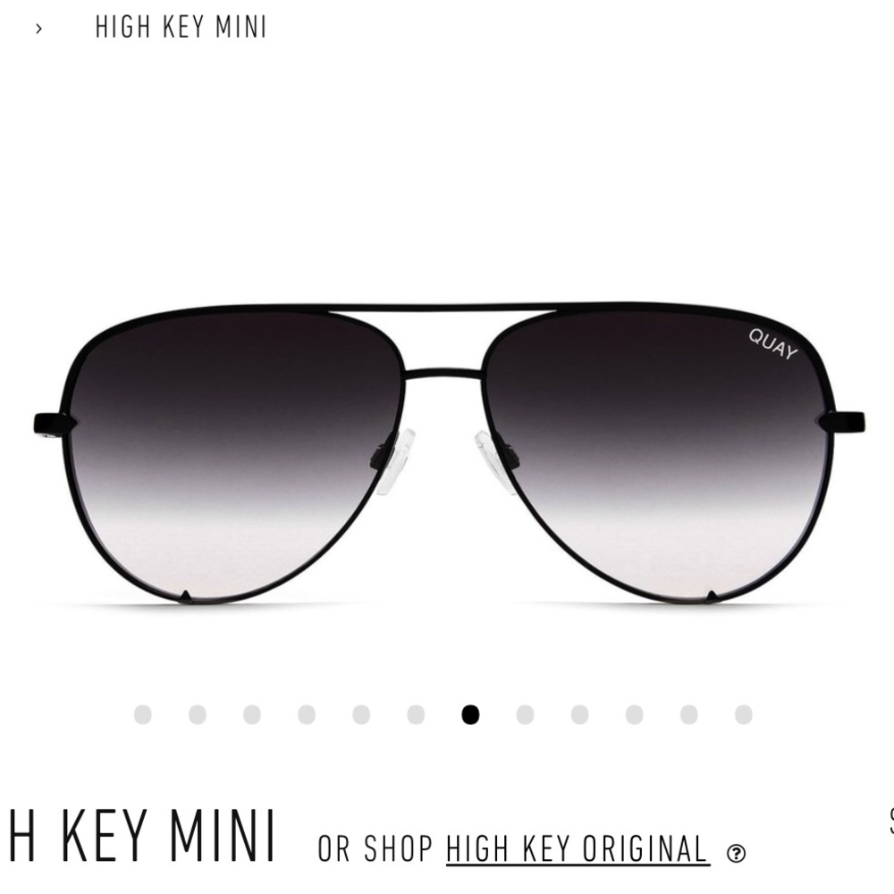Quay high key mini black fade sunglasses